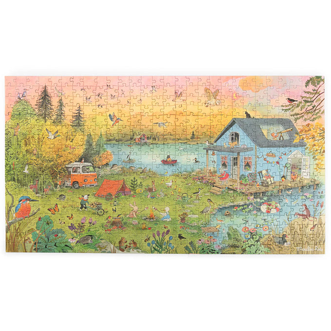 Moulin Roty Puzzel 'Aan het meer', La grande Famille, 500st, 8+
