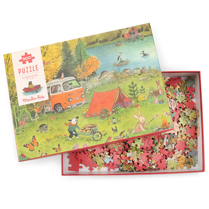 Moulin Roty Puzzel 'Aan het meer', La grande Famille, 500st, 8+