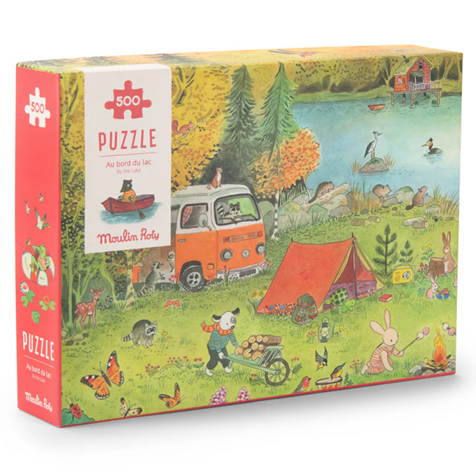 Moulin Roty Puzzel 'Aan het meer', La grande Famille, 500st, 8+
