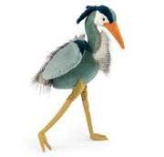 Moulin Roty Knuffel Vogel Reiger blauw, 'Tout autour du monde'