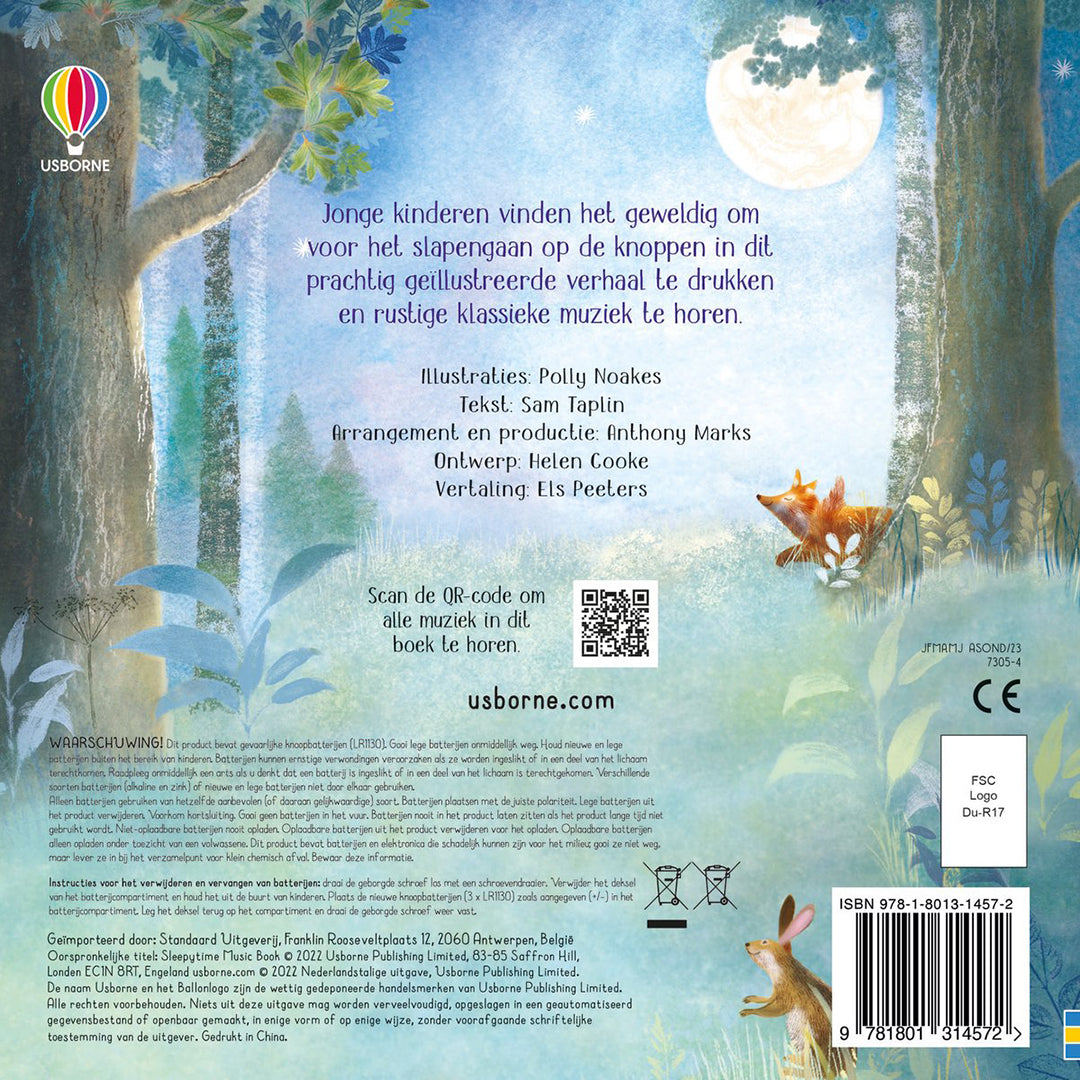 Geluidenboek: Muziek voor het slapengaan - Usborne, Kartonboek