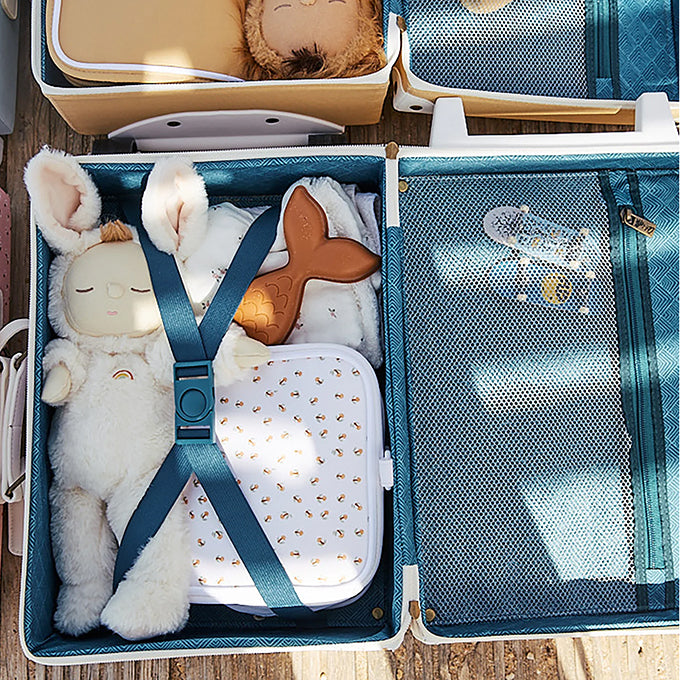 Olli Ella See-ya Suitcase - Butterfly Ecru