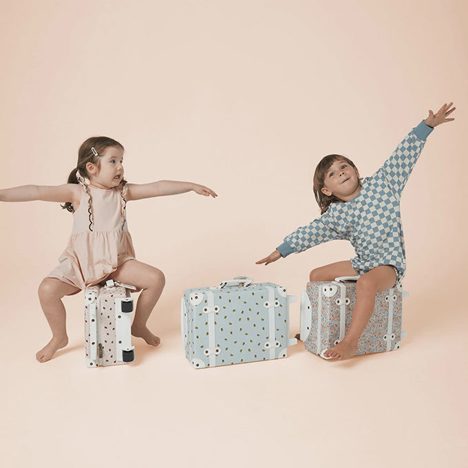 Olli Ella See-ya Suitcase - Butterfly Ecru
