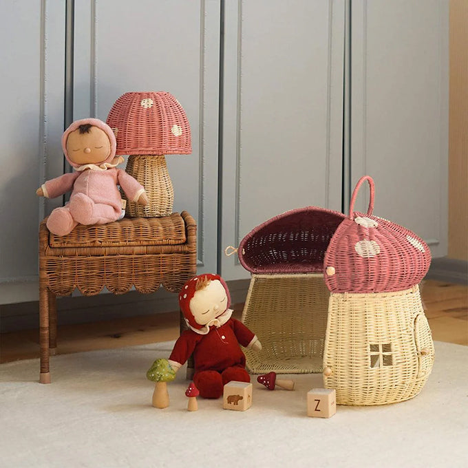 Olli Ella Paddenstoel Poppenhuis, Mushroom Doll House - Musk, 34cm (kopie)
