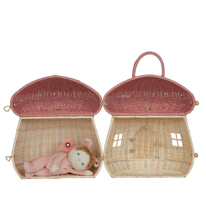 Olli Ella Paddenstoel Poppenhuis, Mushroom Doll House - Musk, 34cm (kopie)