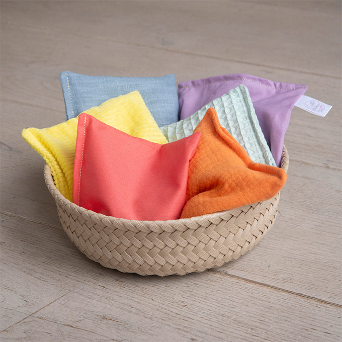 Little Botanic Label Sensorische Ballonbal plus Pittenzakjes set - Pastel