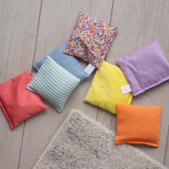 Little Botanic Label Sensorische Pittenzakjes - Pastel met Super Confetti 6+1