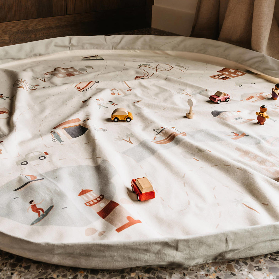 Play & Go Speelkleed / opbergzak Citymap, Dubbelzijdig