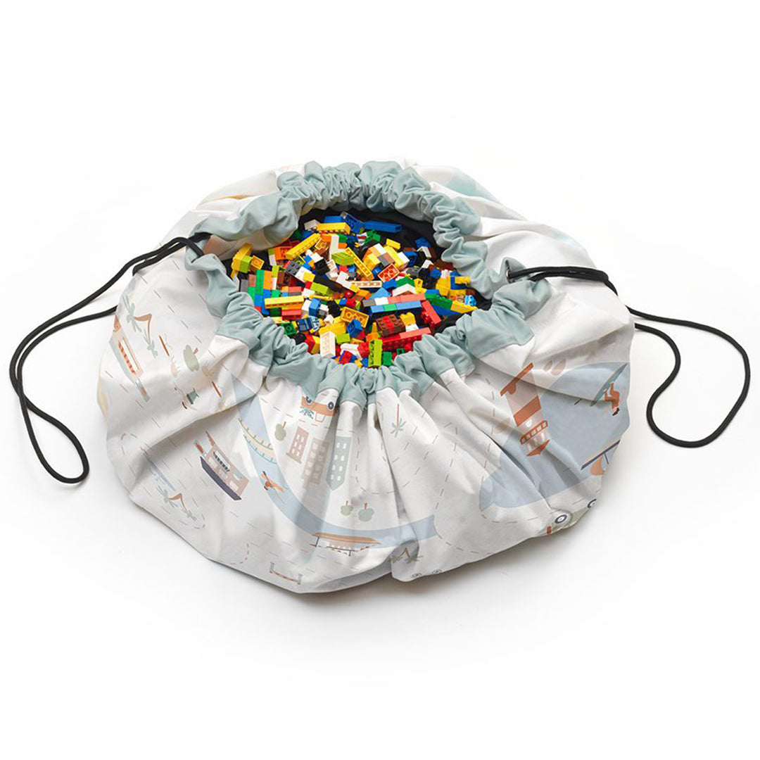 Play & Go Speelkleed / opbergzak Citymap, Dubbelzijdig