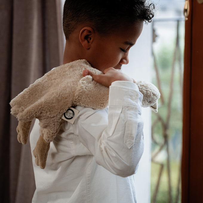 Senger Knuffel met warmtekussen, Gans Linen/Off White Klein