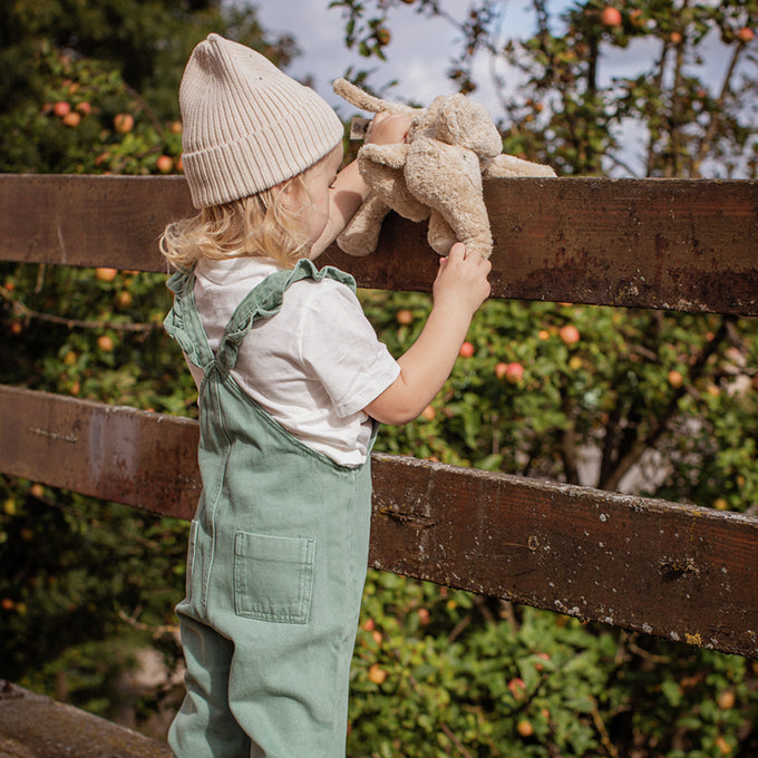 Senger Knuffel met warmtekussen, Olifant Linen/Off White Klein