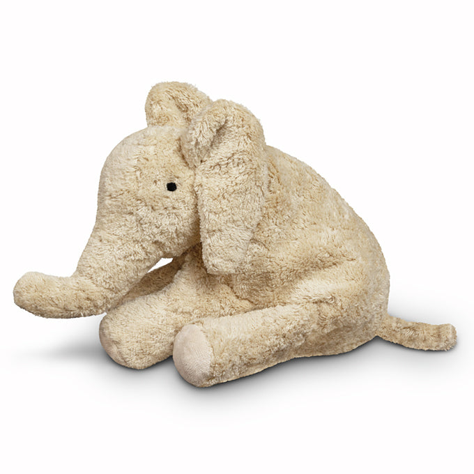 Senger Knuffel met warmtekussen, Olifant Linen/Off White Klein