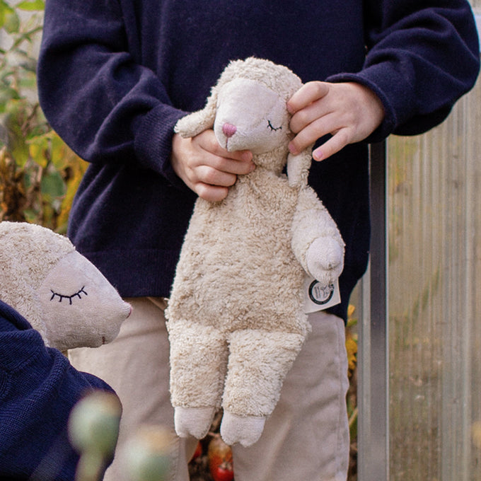 Senger Knuffel met warmtekussen, Schaap Linen/Off White Klein