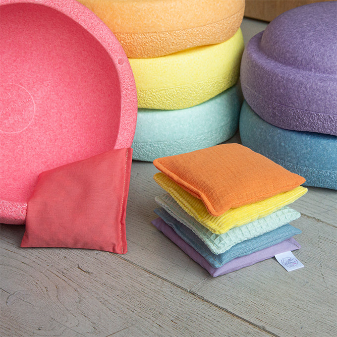 Little Botanic Label Sensorische Pittenzakjes - Pastel met Super Confetti 6+1