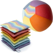 Little Botanic Label Sensorische Ballonbal plus Pittenzakjes set - Pastel
