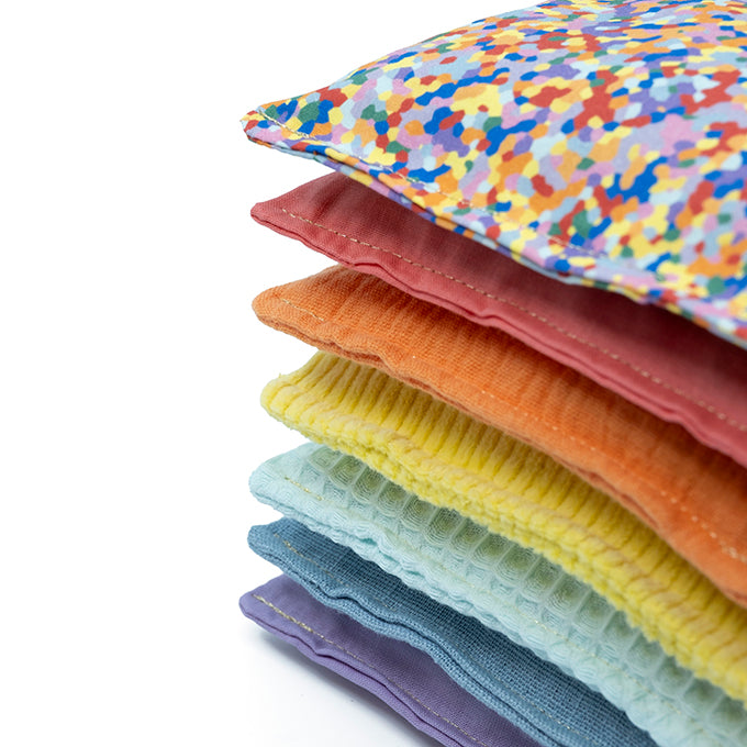 Little Botanic Label Sensorische Pittenzakjes - Pastel met Super Confetti 6+1