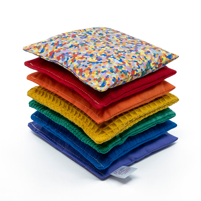 Little Botanic Label Sensorische Pittenzakjes - Regenboog met Super Confetti 6+1