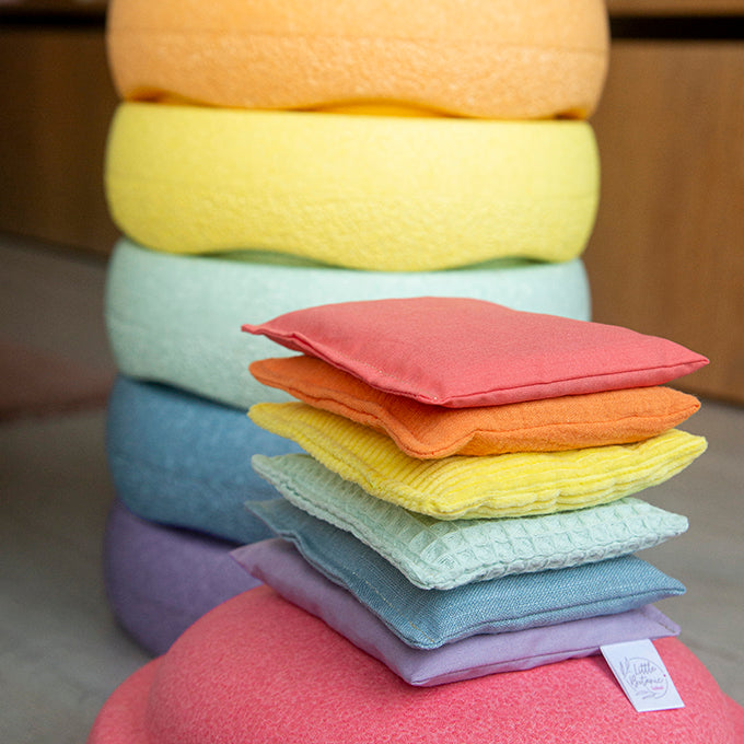 Little Botanic Label Sensorische Pittenzakjes - Pastel met Super Confetti 6+1