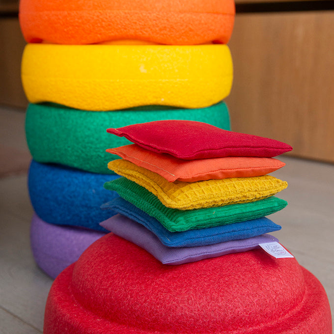 Stapelstein rainbow set plus Pittenzakjes
