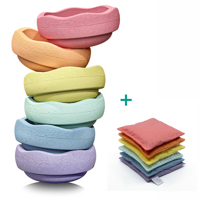 Stapelstein Pastel set plus Pittenzakjes