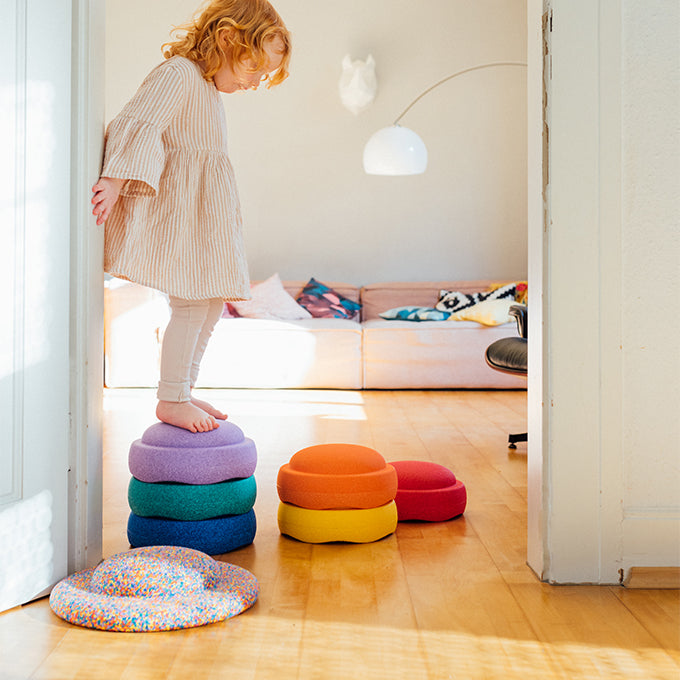 Stapelstein Rainbow Voordeelbundel met Balance board en Pittenzakjes