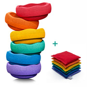 Stapelstein rainbow set plus Pittenzakjes