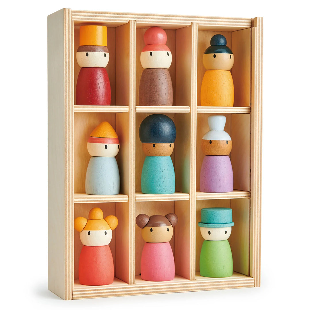 Houten Poppenset Happy Folk Hotel - Tender Leaf Toys