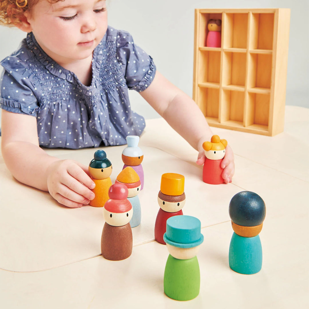 Houten Poppenset Happy Folk Hotel - Tender Leaf Toys