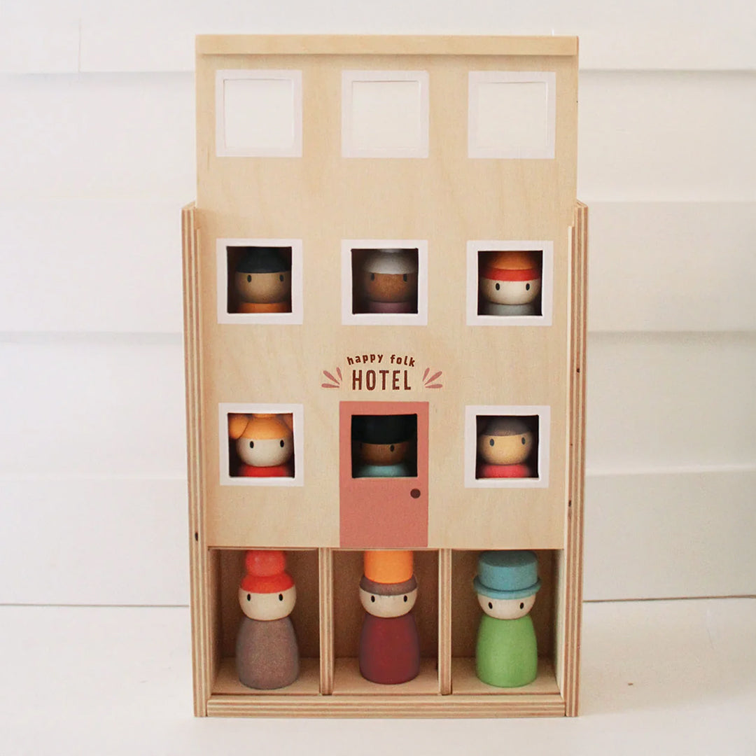Houten Poppenset Happy Folk Hotel - Tender Leaf Toys