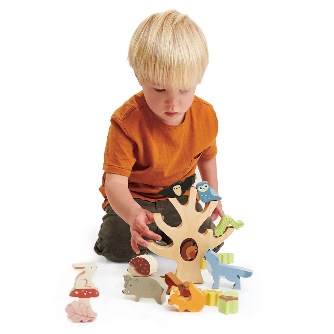 Stapeltoren Boom met Bosdieren - Tender Leaf Toys