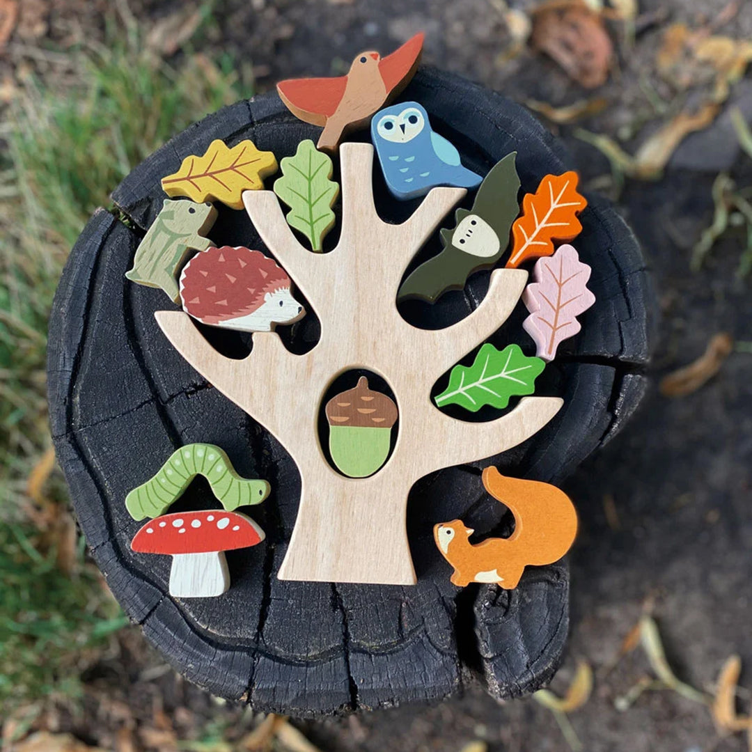 Stapeltoren Boom met Bosdieren - Tender Leaf Toys