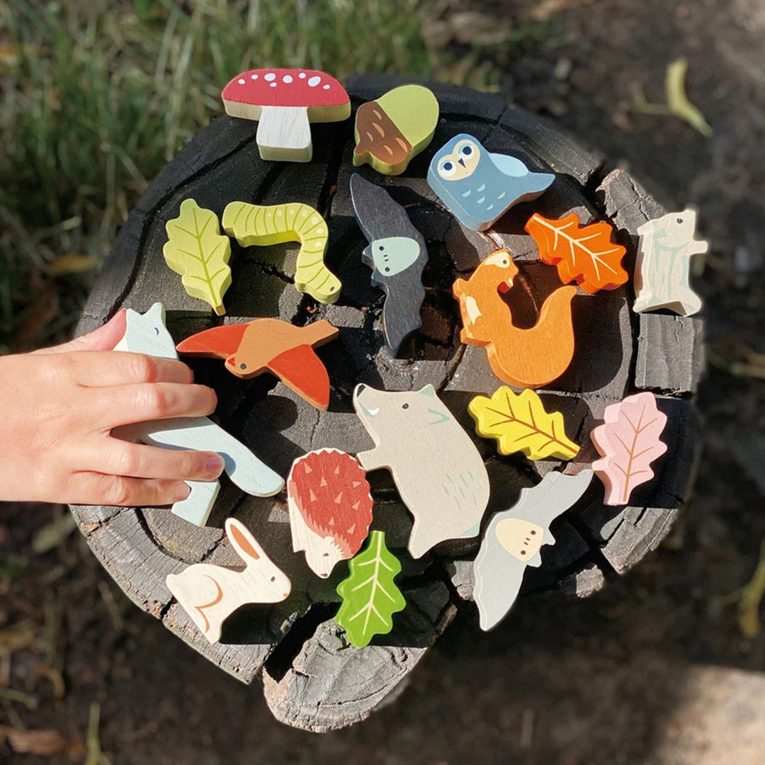 Stapeltoren Boom met Bosdieren - Tender Leaf Toys