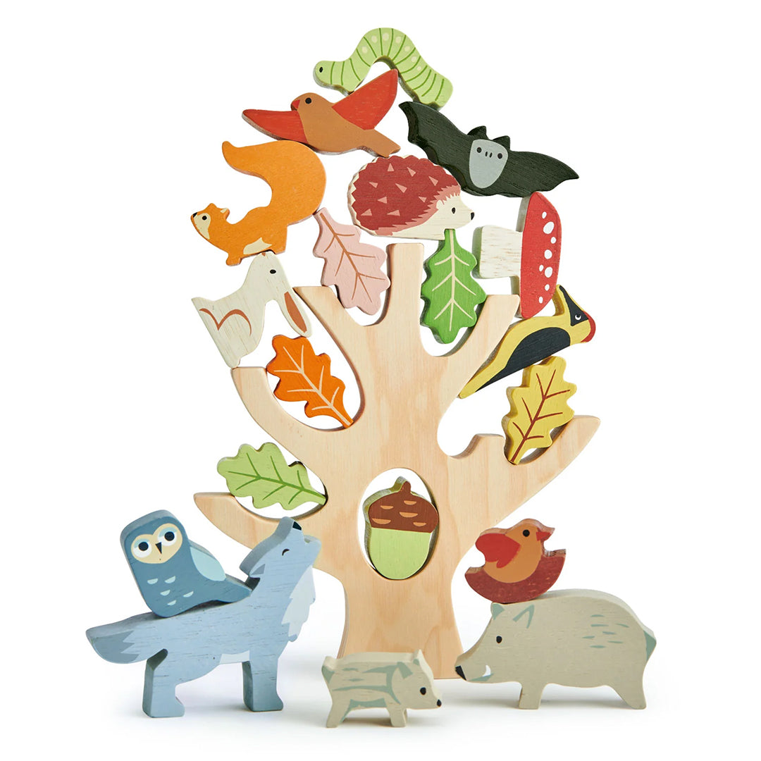 Stapeltoren Boom met Bosdieren - Tender Leaf Toys