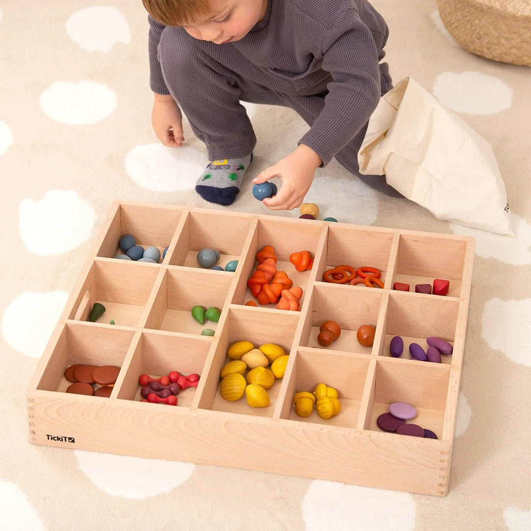 TickiT Houten Sorteerbak, 14-vakken, 50cm x 43,5cm