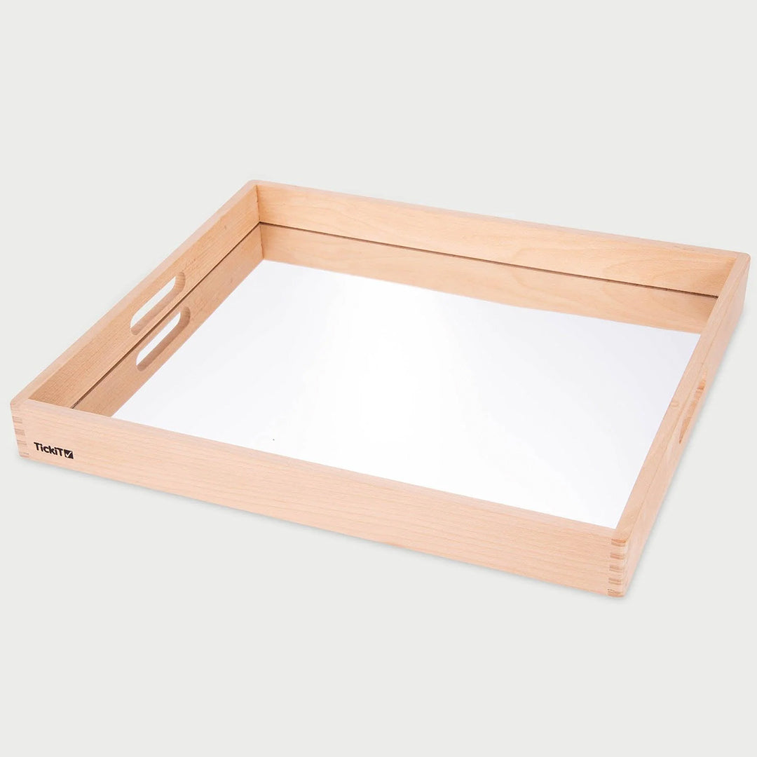 TickiT Houten Spiegel Bak, Wooden Mirror Tray, 50cm x 43,5cm