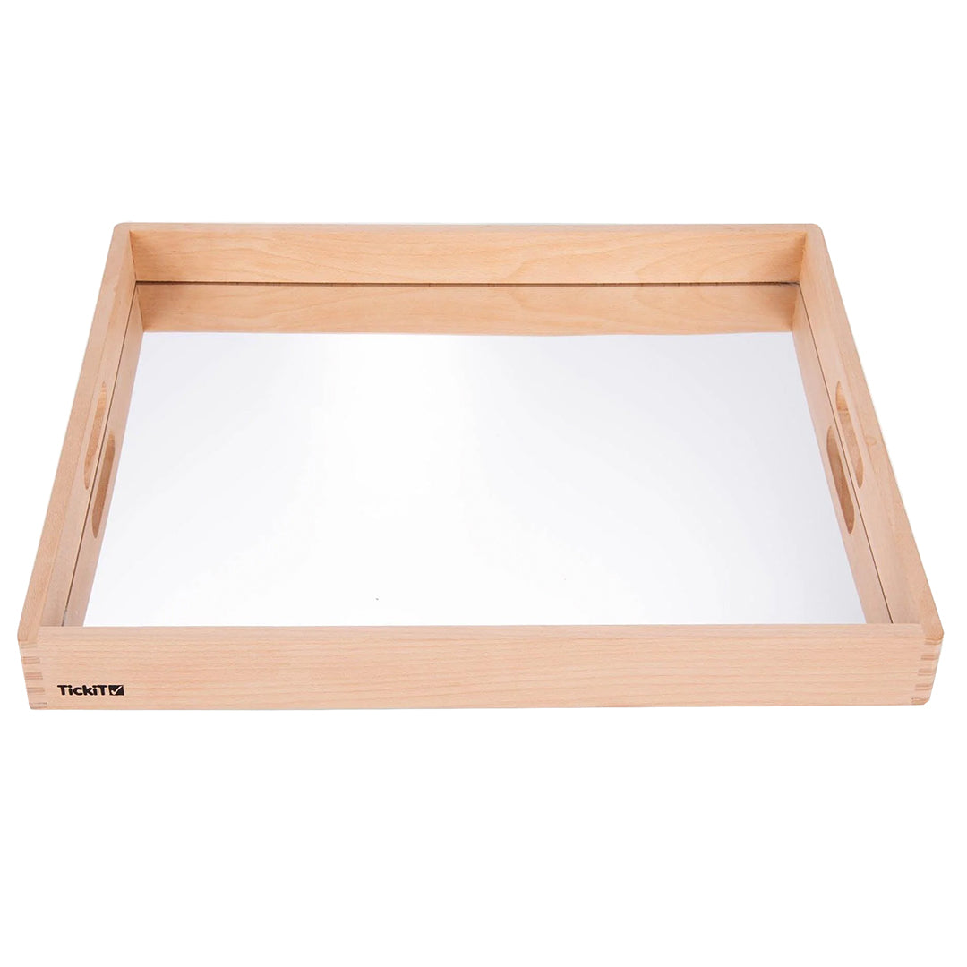 TickiT Houten Spiegel Bak, Wooden Mirror Tray, 50cm x 43,5cm
