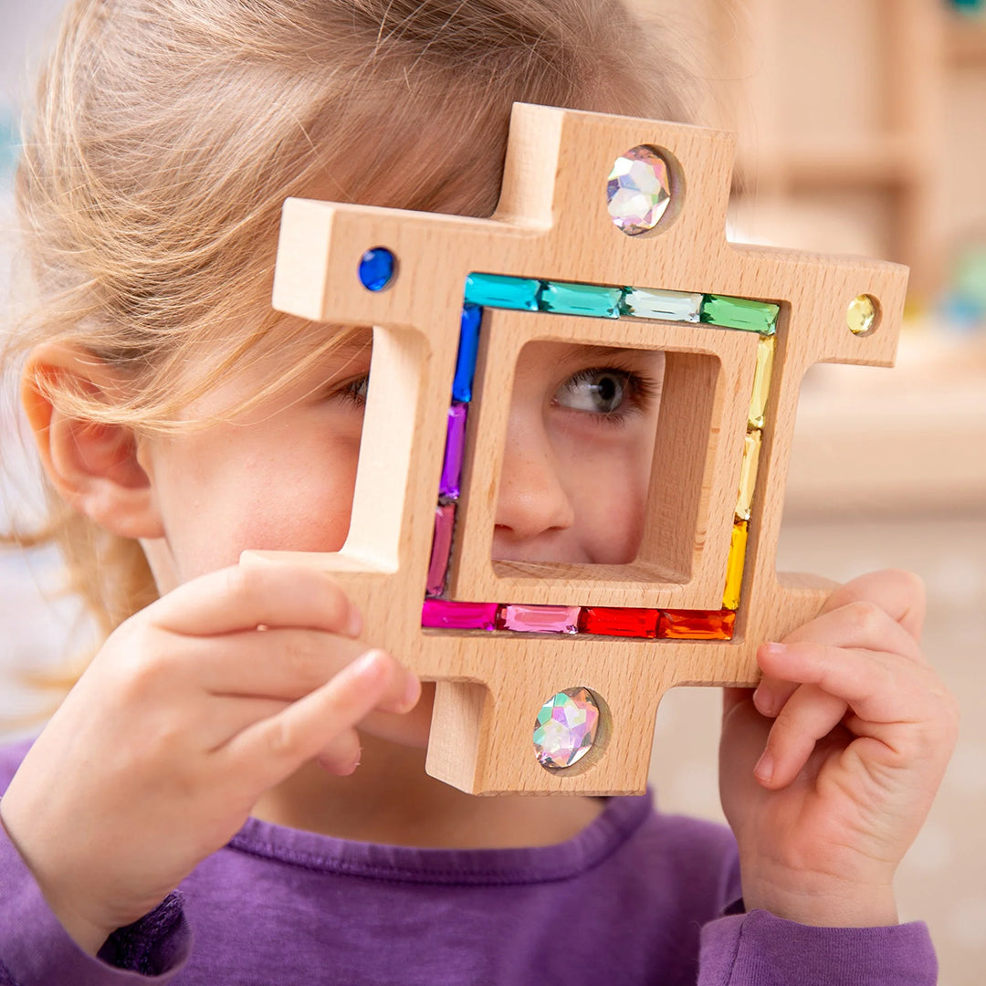 TickiT Blokkenset Puzzelblokken met Glitterstenen, Gem Puzzle Blocks, 58-stuks