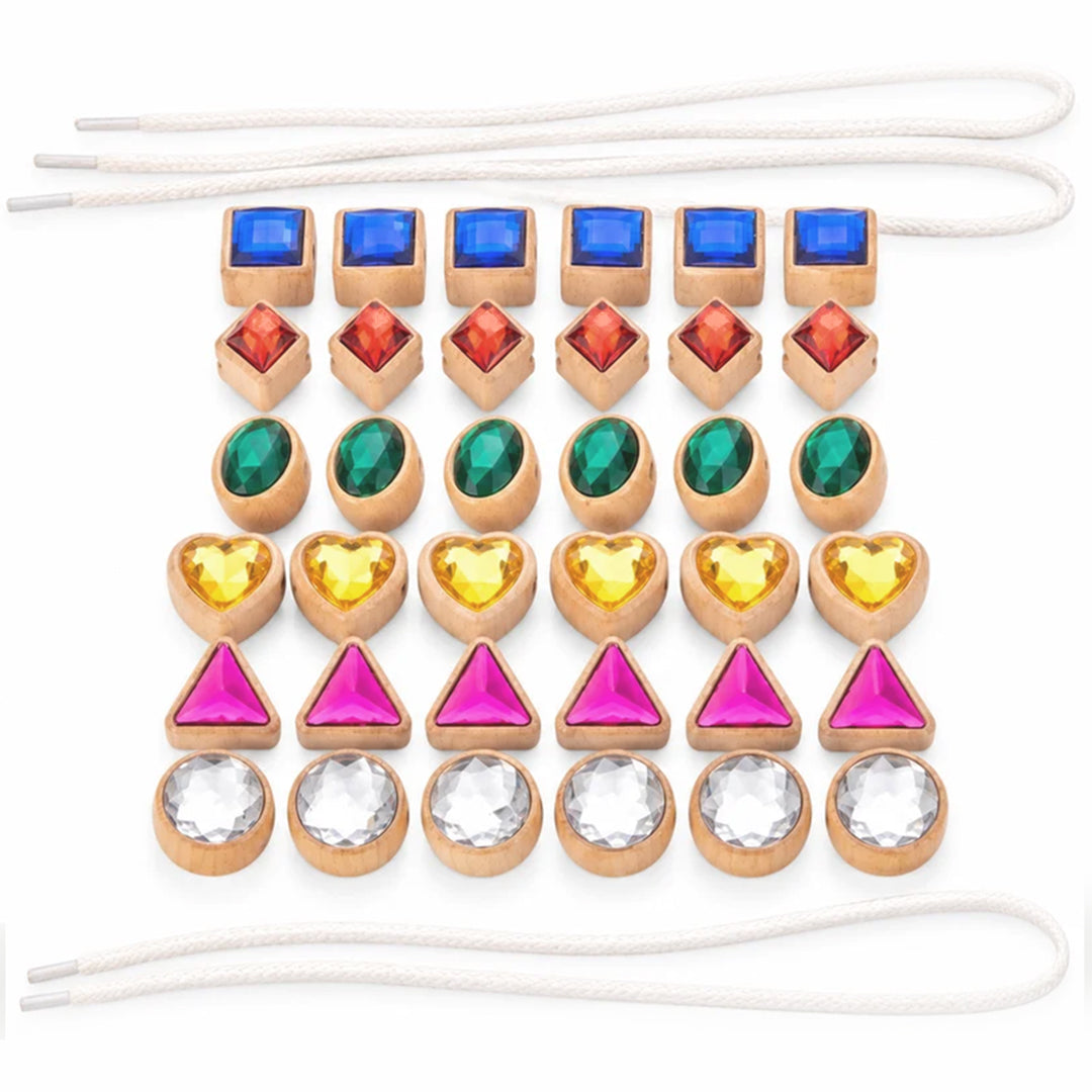 TickiT Houten Rijgjuwelen, Shape Lacing Jewels