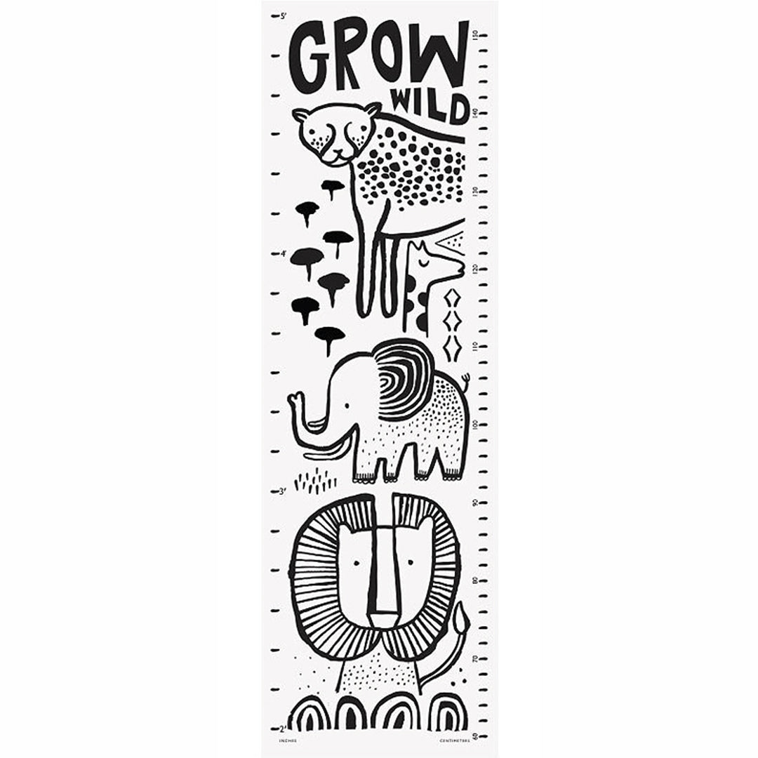 Wee Gallery Canvas Groeimeter 'Safari'