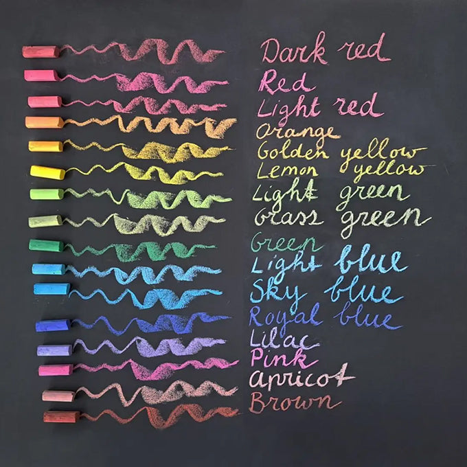 Mercurius Art Makes Sense Bordkrijtjes in 16 kleuren