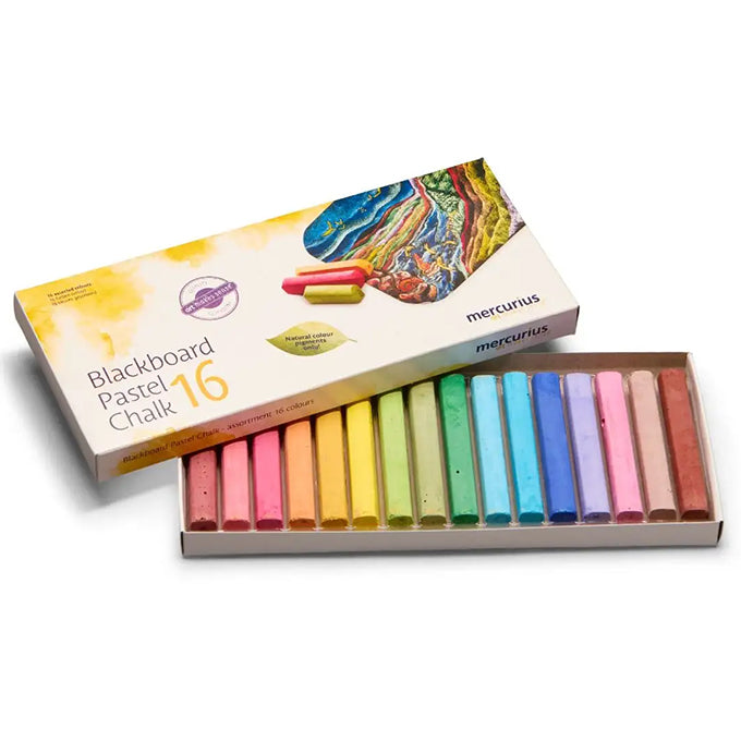 Mercurius Art Makes Sense Bordkrijtjes in 16 kleuren