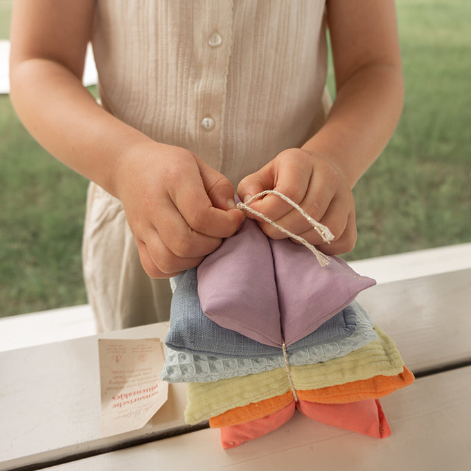 Little Botanic Label Sensorische Pittenzakjes - Pastel