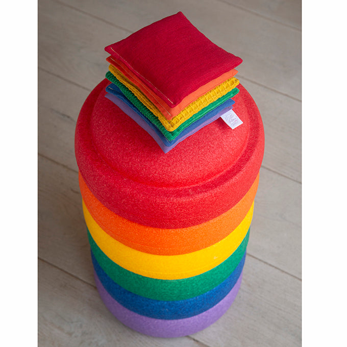 Stapelstein rainbow set plus Pittenzakjes