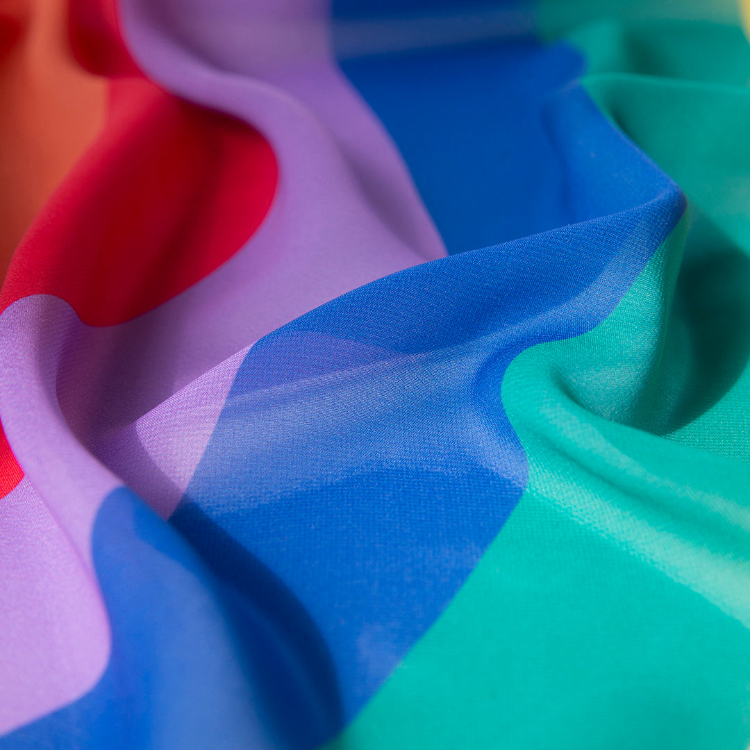 Little Botanic Label Playcycle Speeldoek 65 cm - Regenboog Waves