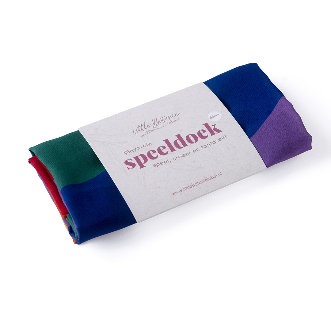 Little Botanic Label Playcycle Speeldoek 65 cm - Regenboog Waves