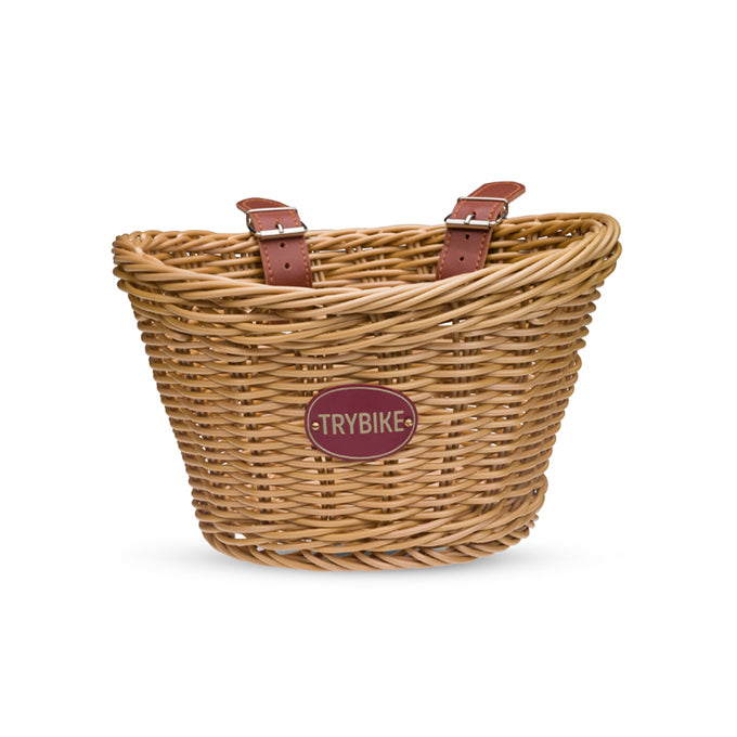 Trybike Gevlochten fietsmandje van kunstriet