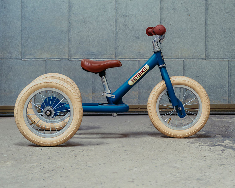 Trybike Steel loopfiets Mat Vintage Blauw
